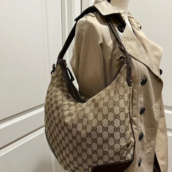 GUCCI CANVAS MONOGRAM HOBO - Picture 15 of 16